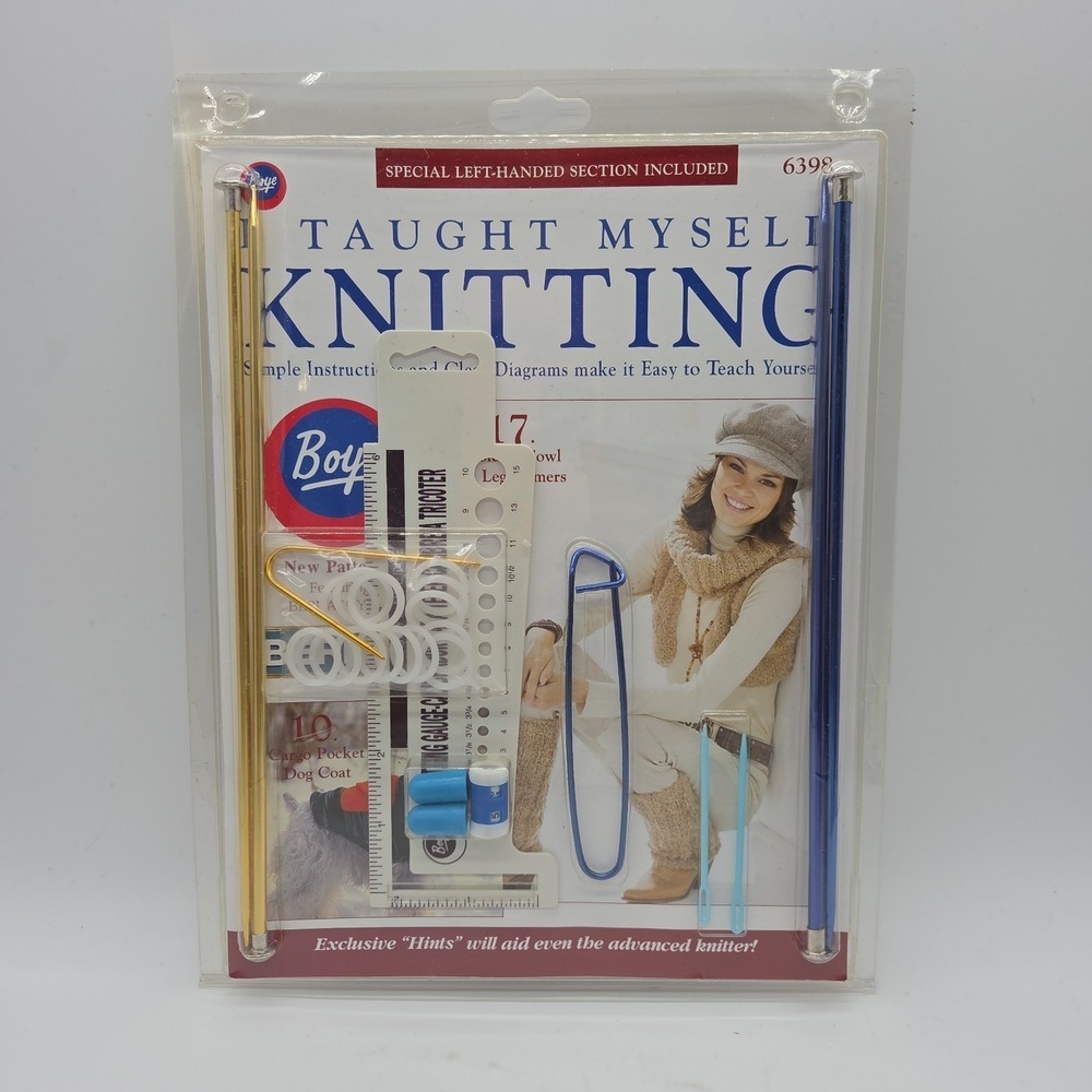 NEW Boye I Taught Myself Knitting 6398 Special Left-Handed Section
